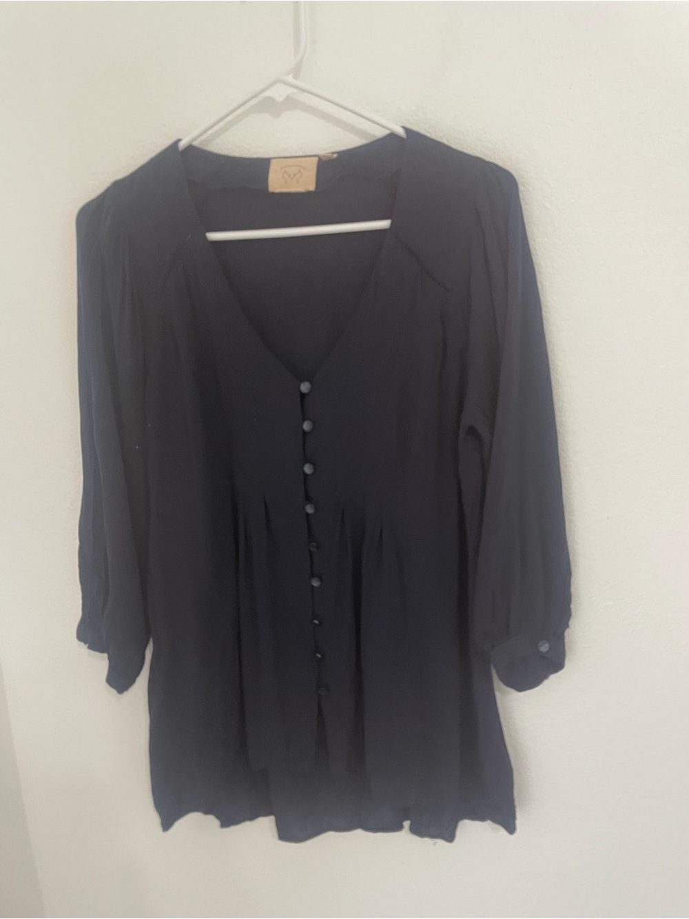 Navy button down top, size 6 from Anthropologie!